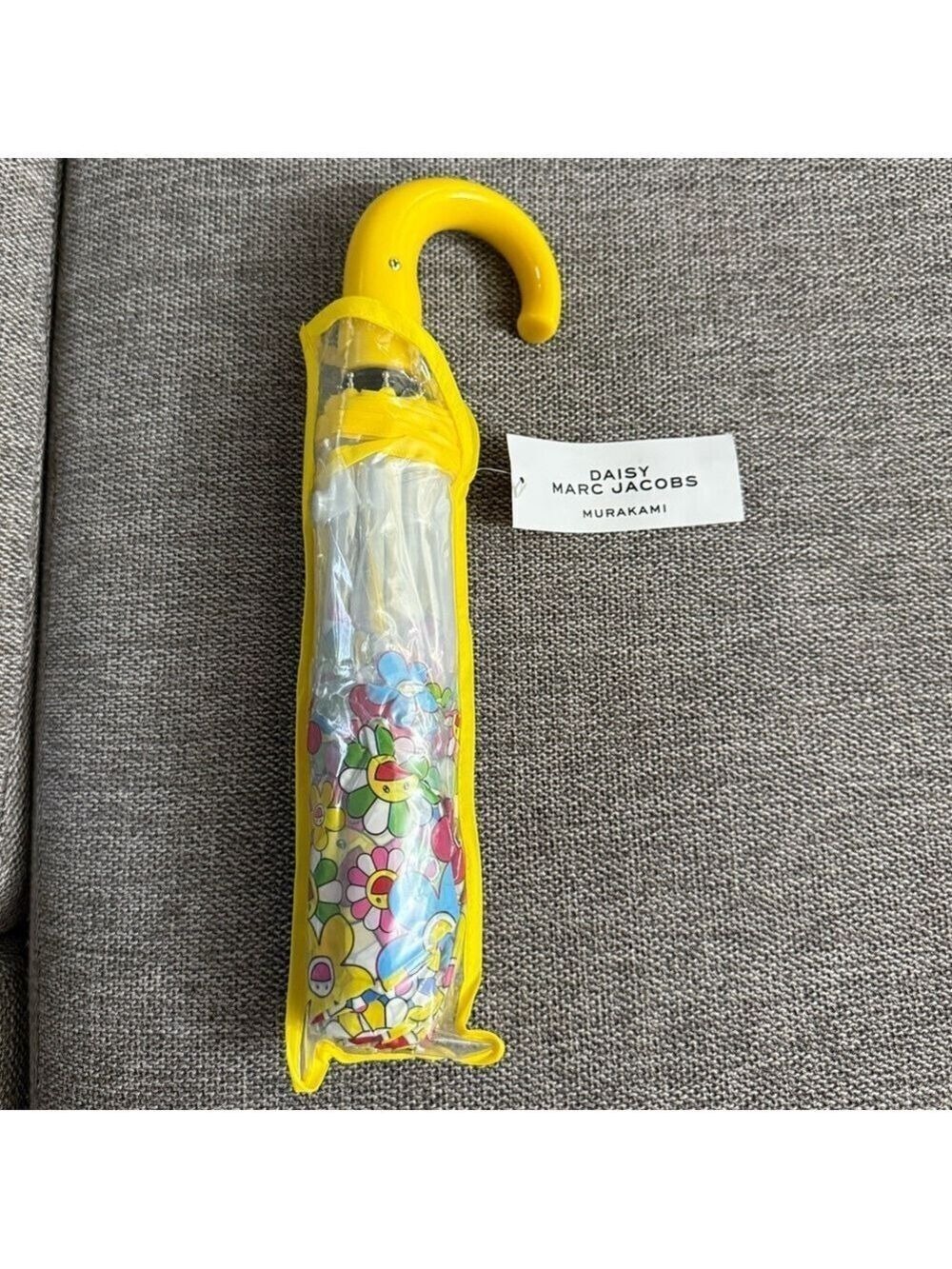 Marc Jacobs Daisy Parfums Takashi Murakami Umbrella Floral Clear Yellow New - Picture 6 of 11